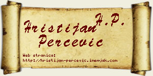 Hristijan Perčević vizit kartica